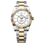 RLX Sky-Dweller 42mm 336933-0005/0006 Two-Tone Yellow Gold White Dial Oyster