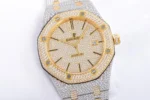 Royal Oak 41mm 15400 Iced Out Steel/Yellow Gold in Stick Markers - Image 15
