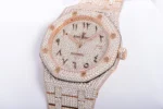 Royal Oak 41mm 15400 Iced Out Rose Gold in Arabic Markers - Image 3