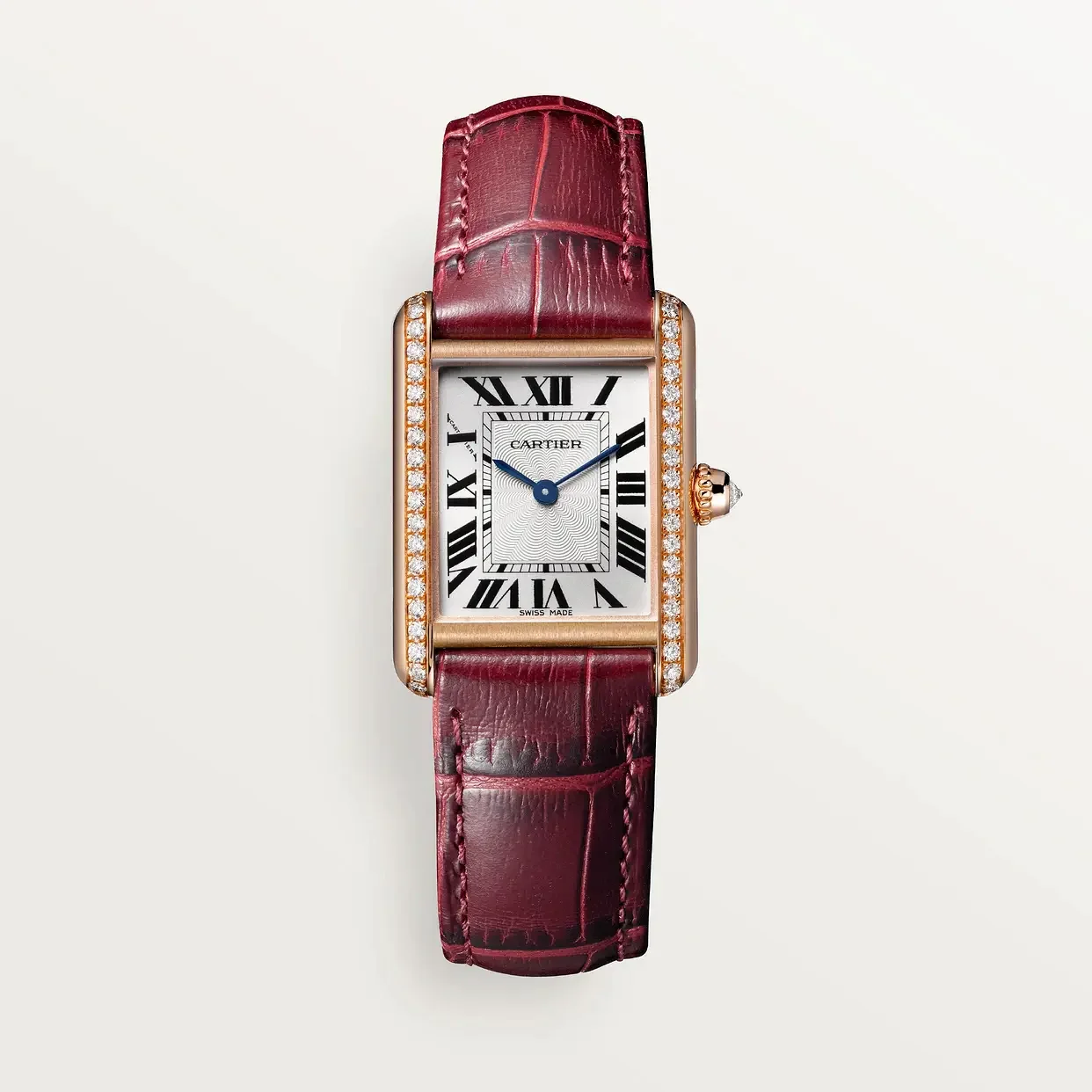 4FBE4CBA-3B12-8DEC-873F-BE799927D278 Tank Louis Cartier Watch Small Model Diamond Red WJTA0037 - United Luxury - Image 1