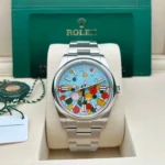 RLX 124300-0008 Oyster Perpetual 41mm Turquoise blue Celebration Dial - Image 2