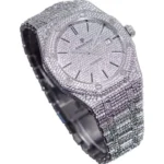 Royal Oak 41mm 15400 Iced Out Steel in Stick Markers - Image 2