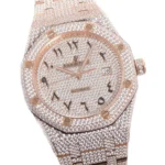 Royal Oak 41mm 15400 Iced Out Rose Gold in Arabic Markers - Image 2
