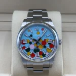 RLX 124300-0008 Oyster Perpetual 41mm Turquoise blue Celebration Dial - Image 3