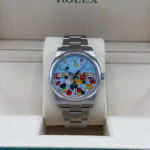 RLX 124300-0008 Oyster Perpetual 41mm Turquoise blue Celebration Dial - Image 4
