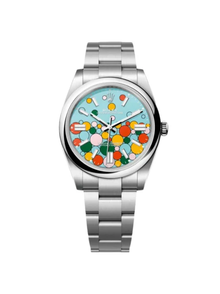 RLX 124300-0008 Oyster Perpetual 41mm Turquoise blue Celebration Dial