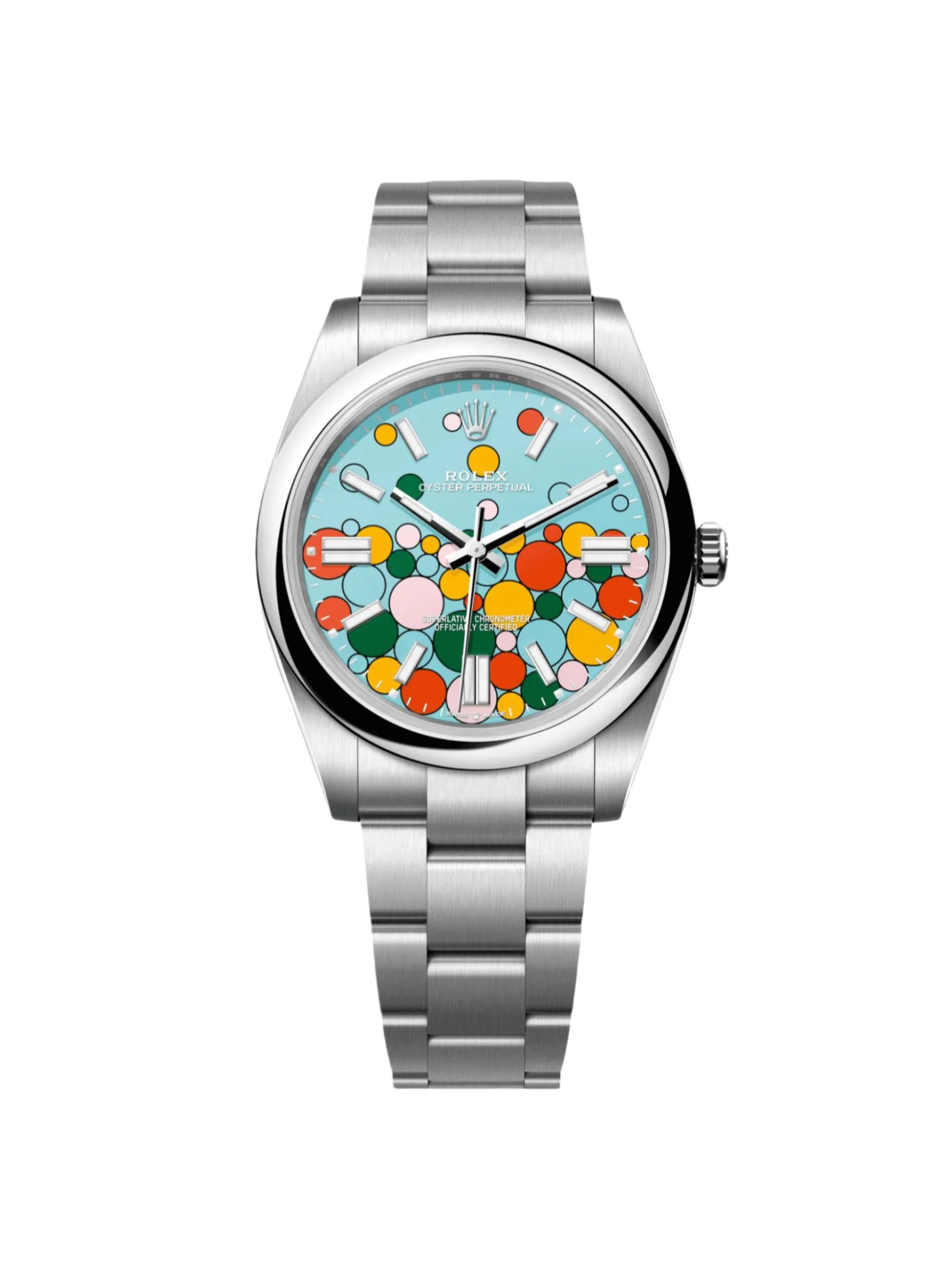 82D9646D-C6AA-25EA-672C-560F0EE84D14 RLX 124300-0008 Oyster Perpetual 41mm Turquoise blue Celebration Dial - Image 1