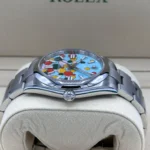RLX 124300-0008 Oyster Perpetual 41mm Turquoise blue Celebration Dial - Image 7