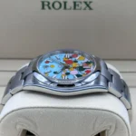 RLX 124300-0008 Oyster Perpetual 41mm Turquoise blue Celebration Dial - Image 8