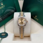 RLX Lady-Datejust 31mm 279383RBR Champagne Diamond Dial Yellow Rolesor Oyster Bracelet - Image 2