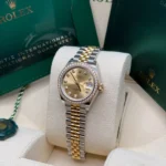 RLX Lady-Datejust 31mm 279383RBR Champagne Diamond Dial Yellow Rolesor Oyster Bracelet - Image 4