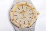 Royal Oak 41mm 15400 Iced Out Steel/Yellow Gold in Stick Markers - Image 12