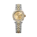 RLX Lady-Datejust 31mm 279383RBR Champagne Diamond Dial Yellow Rolesor Oyster Bracelet