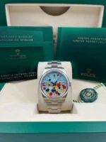 RLX 124300-0008 Oyster Perpetual 41mm Turquoise blue Celebration Dial - Image 9
