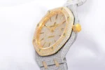 Royal Oak 41mm 15400 Iced Out Steel/Yellow Gold in Stick Markers - Image 3