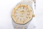 Royal Oak 41mm 15400 Iced Out Steel/Yellow Gold in Stick Markers - Image 5
