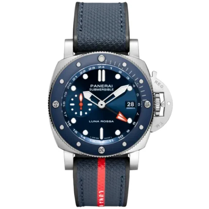 【7A Quality】Panerai Submersible GMT Luna Rossa Titanio 42mm PAM01507