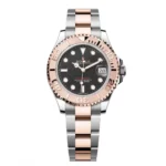 RLX Yacht-Master 37mm Steel and Everose Gold Watch - Black Dial - Oyster Bracelet 268621