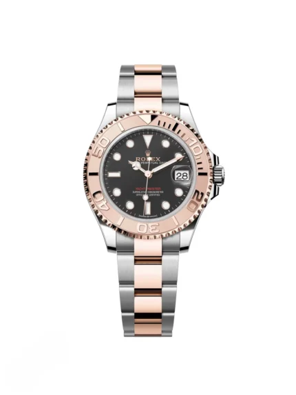 RLX Yacht-Master 37mm Steel and Everose Gold Watch - Black Dial - Oyster Bracelet 268621