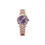 RLX Lady-Datejust 31mm 279175 Aubergine Diamond-Set Dial President Everose Gold