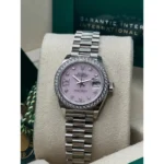 RLX Lady-Datejust 31mm 279139RBR Pink Opal Diamond Dial and Diamond Bezel White Gold Bracelet - Image 5