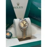 RLX Lady-Datejust 31mm 279383RBR Champagne Dial Yellow Rolesor Oyster Bracelet - Image 4