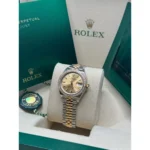 RLX Lady-Datejust 31mm 279383RBR Champagne Dial Yellow Rolesor Oyster Bracelet - Image 5