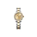 RLX Lady-Datejust 31mm 279383RBR Champagne Diamond Dial Yellow Rolesor Oyster Bracelet - Image 2