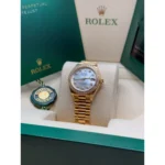 RLX Lady-Datejust 31mm 279138RBR White Mother-of-Pearl Dial President Bracelet Watch - Image 5
