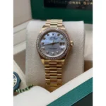 RLX Lady-Datejust 31mm 279138RBR White Mother-of-Pearl Dial President Bracelet Watch - Image 8