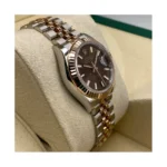 RLX Lady-Datejust 31mm 279171 Chocolate Index Oyster Stainless Steel and Rose Gold - Image 12