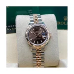 RLX Lady-Datejust 31mm 279171 Chocolate Index Oyster Stainless Steel and Rose Gold - Image 9