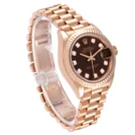 RLX Lady-Datejust 31mm 279175 Chocolate Diamond-Set Dial President Everose Gold - Image 4