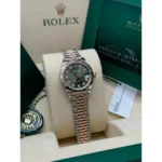 RLX Lady-Datejust 31mm 279171 Green Diamond Oyster Stainless Steel and Rose Gold - Image 4