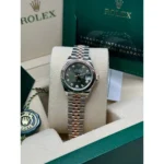 RLX Lady-Datejust 31mm 279171 Green Diamond Oyster Stainless Steel and Rose Gold - Image 6