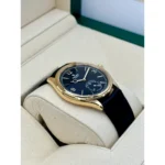 Rolex 1908 Yellow Gold Black Dial Black Alligator Strap - 52508-0002 - Image 4