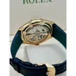 Rolex 1908 Yellow Gold Black Dial Black Alligator Strap - 52508-0002 - Image 7