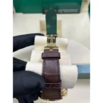 Rolex 1908 Yellow Gold White Dial Brown Alligator Strap - 52508-0006 - Image 7