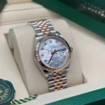 RLX Lady-Datejust 31mm 279171 White Mother Of Pearl Diamond Oyster Stainless Steel and Rose Gold - Image 4