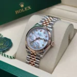 RLX Lady-Datejust 31mm 279171 White Mother Of Pearl Diamond Oyster Stainless Steel and Rose Gold - Image 5