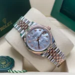 RLX Lady-Datejust 31mm 279171 White Mother Of Pearl Diamond Oyster Stainless Steel and Rose Gold - Image 6
