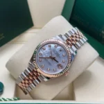 RLX Lady-Datejust 31mm 279171 White Mother Of Pearl Diamond Oyster Stainless Steel and Rose Gold - Image 7