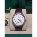 Rolex 1908 White Gold White Dial Brown Alligator Strap - 52509-0006 - Image 2