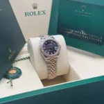 RLX Lady-Datejust 31mm 279381RBR Aubergine Diamond Dial Oyster Bracelet - Image 4