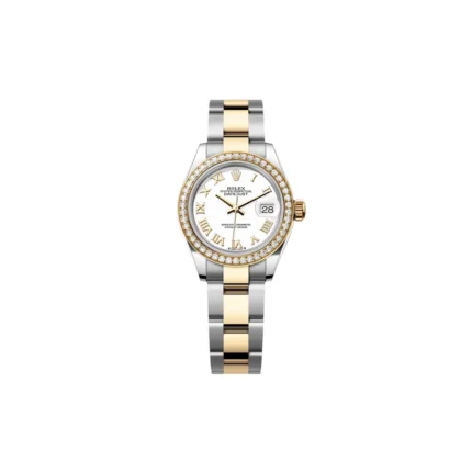 RLX Lady-Datejust 31mm 279383RBR White Roman Dial Yellow Rolesor Oyster Bracelet
