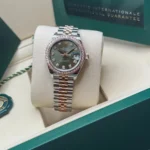 RLX Lady-Datejust 31mm 279381RBR Green Diamond Dial Oyster Bracelet - Image 8