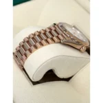 RLX Day-Date "President" 40mm Everose Gold White Roman Dial - 228235 - Image 4