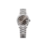 RLX Datejust m278289RBR-0017 Dark Grey Dial White Gold President Watch