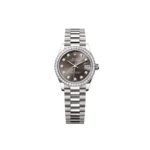 RLX Datejust m278289RBR-0006 Dark Grey Dial White Gold President Watch