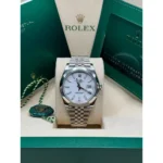 RLX Datejust 41mm 126300 White Index Oyster Stainless Steel Watch - Image 9